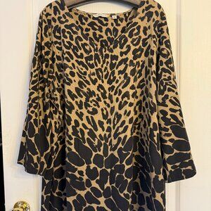 Beige and Black Leopard Top